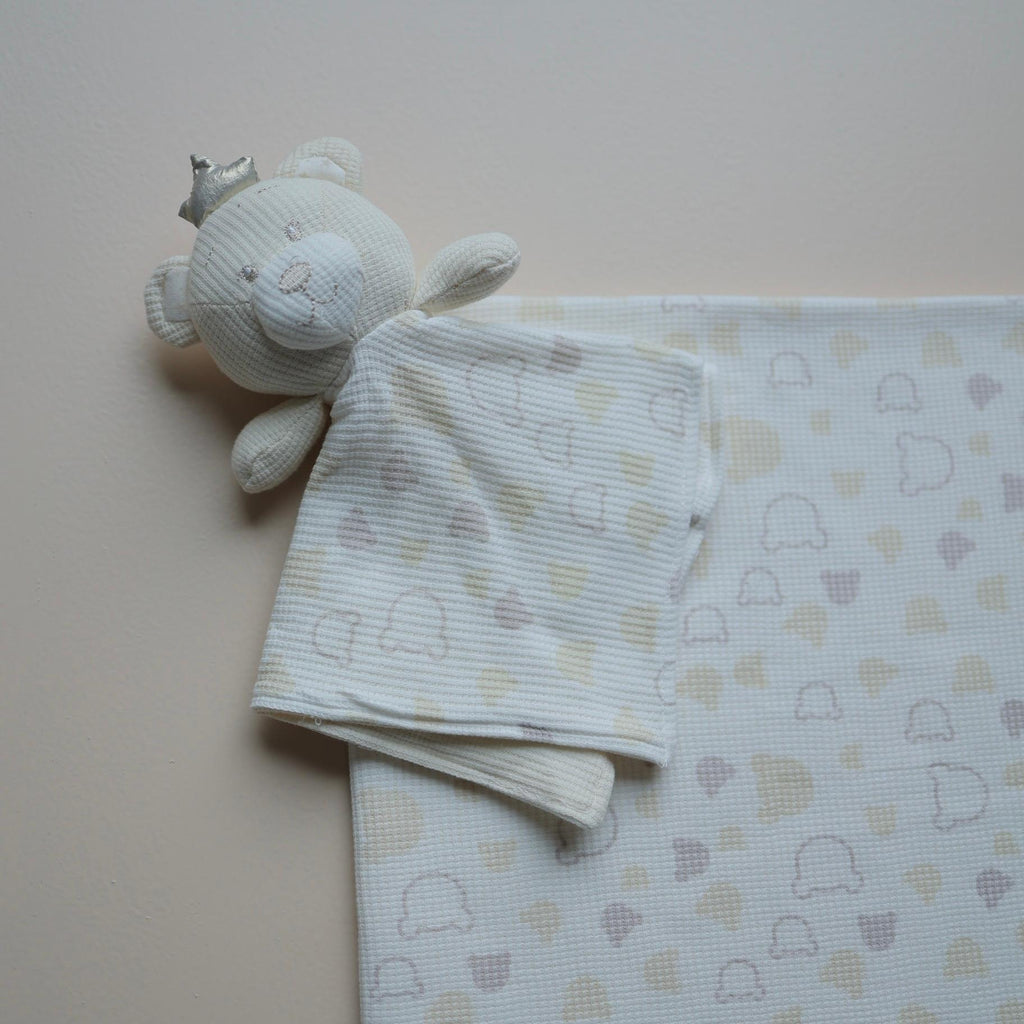 Royal Snuggle Bear Blanket and Hanky Set