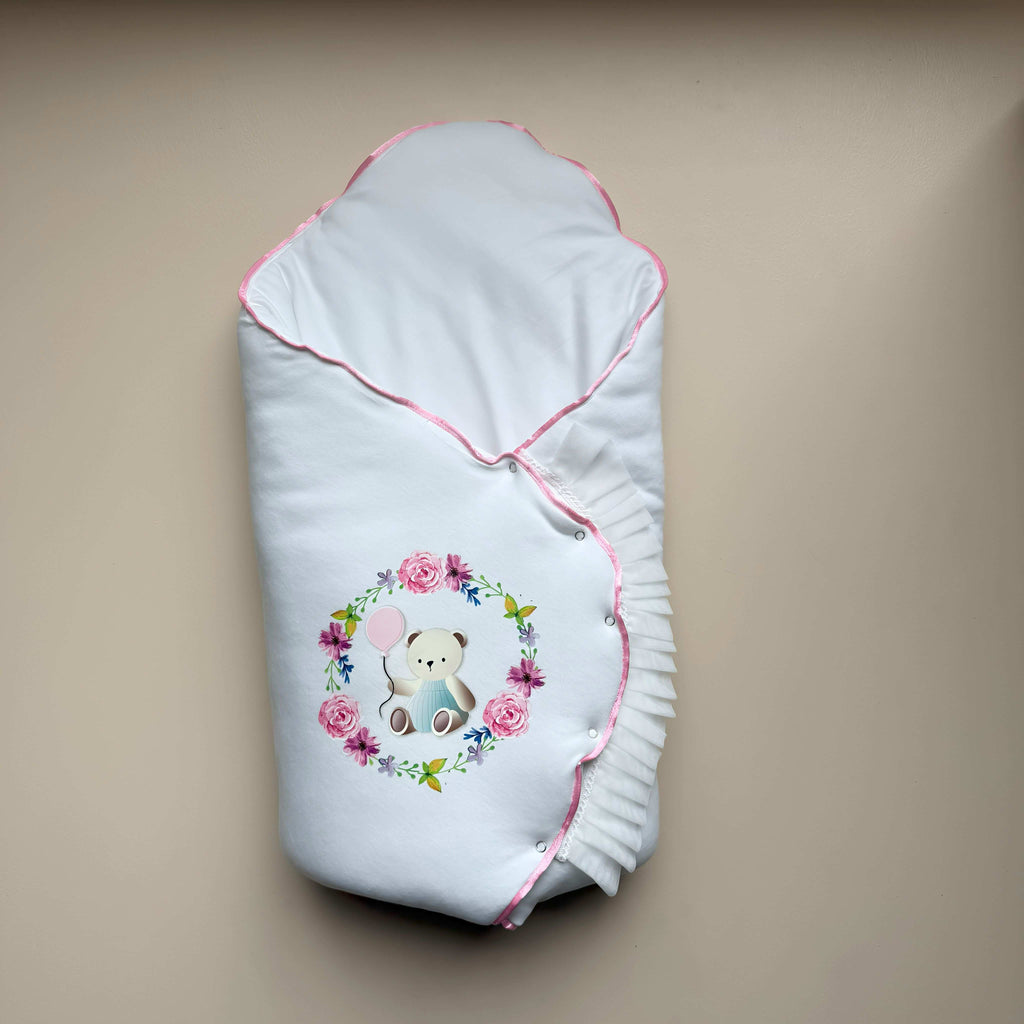Teddy in Bloom Baby Drape