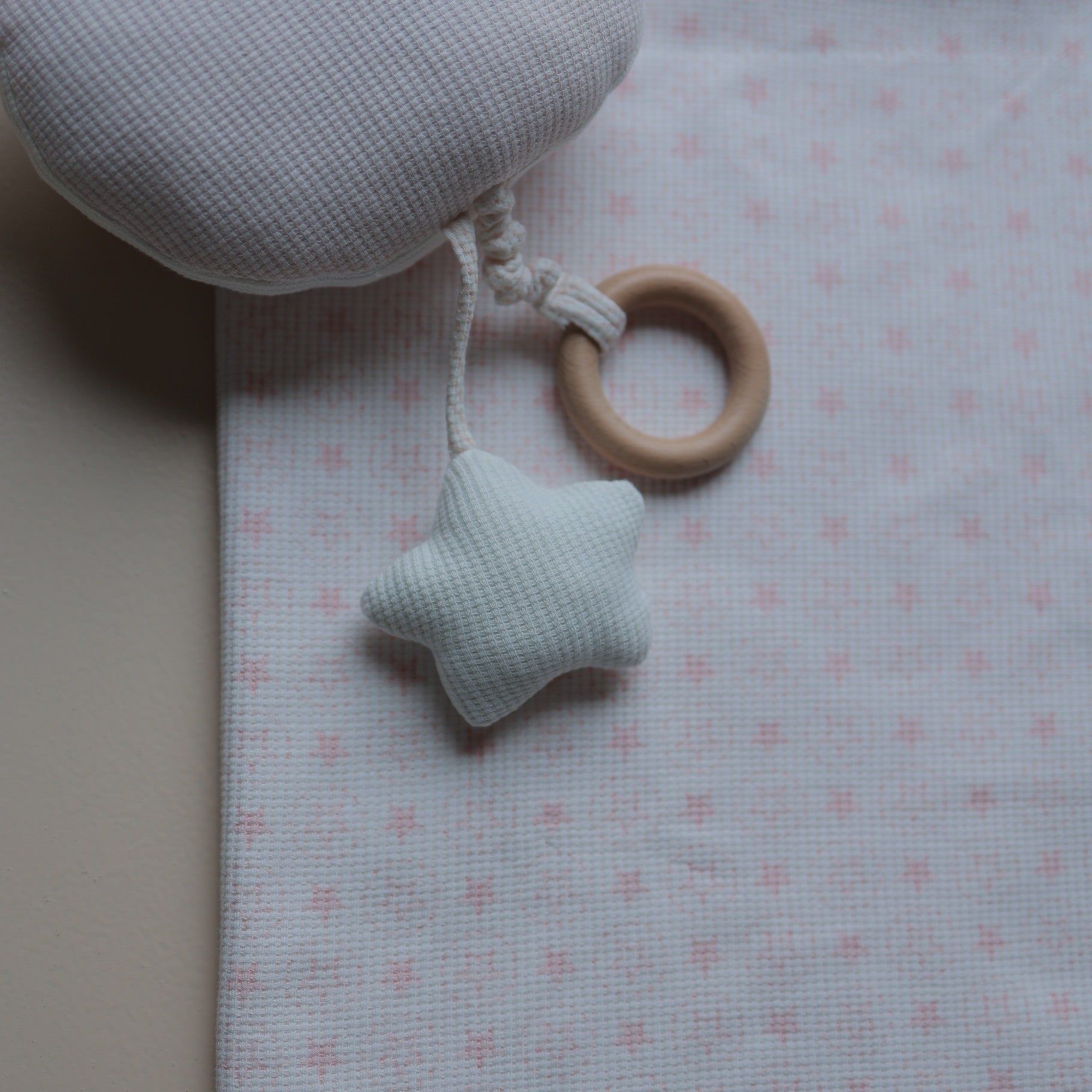 Blush Starry Snuggles Reversible Blanket & Toy Set