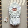 Ivory Luxe Velvet Winter Drape & Cap Set