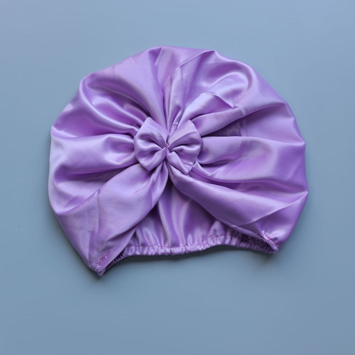 Lilac Glow Baby Romper and Turban Set