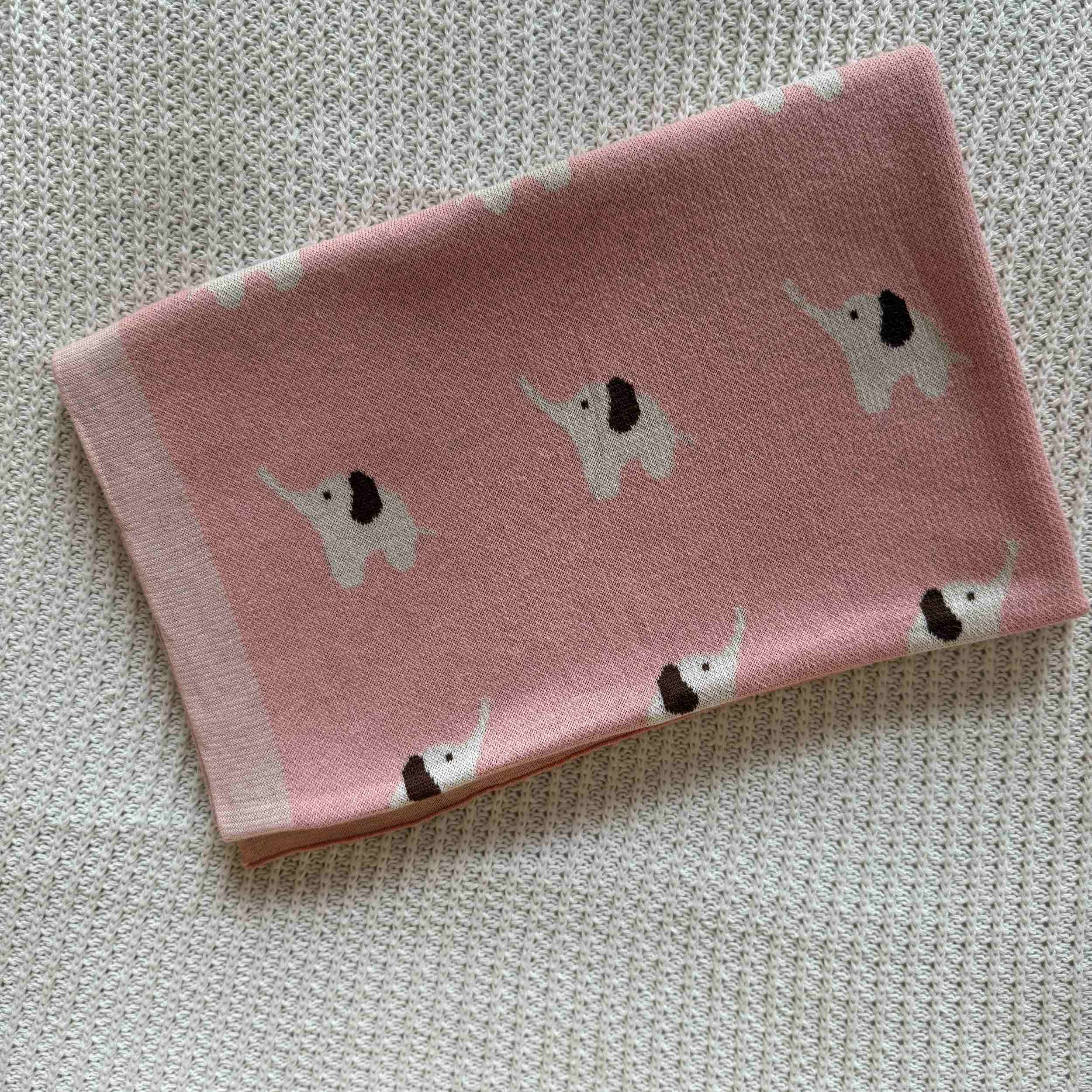 Elephant Dreams Cotton Baby Blanket