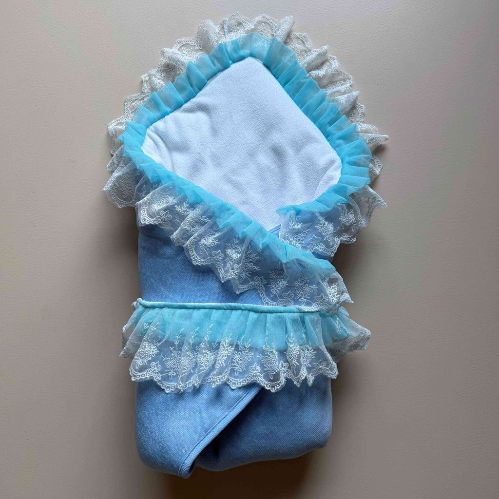 Winter Sky Heirloom Knit Baby Drape