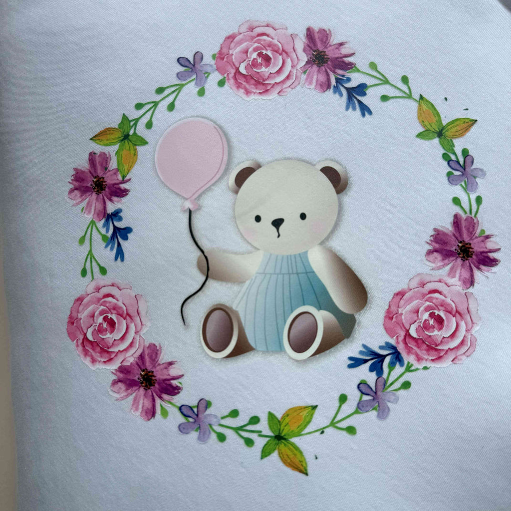 Teddy in Bloom Baby Drape