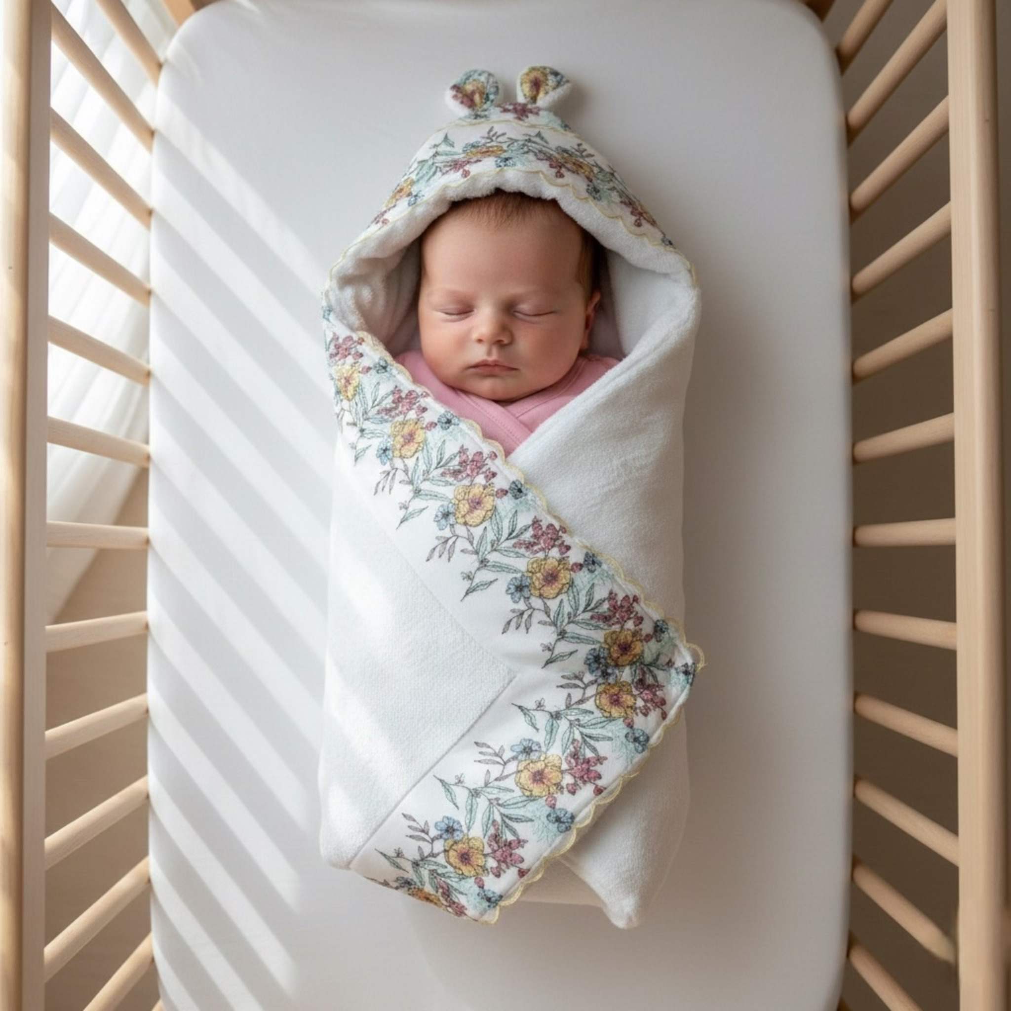 Ivory Bunny Bloom Luxe Wrap