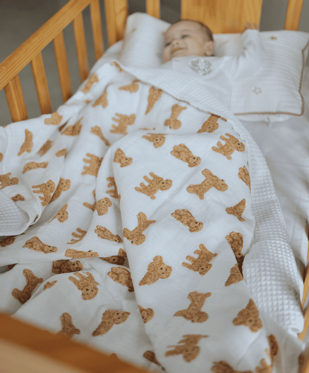 Poodle Playtime Muslin Blanket