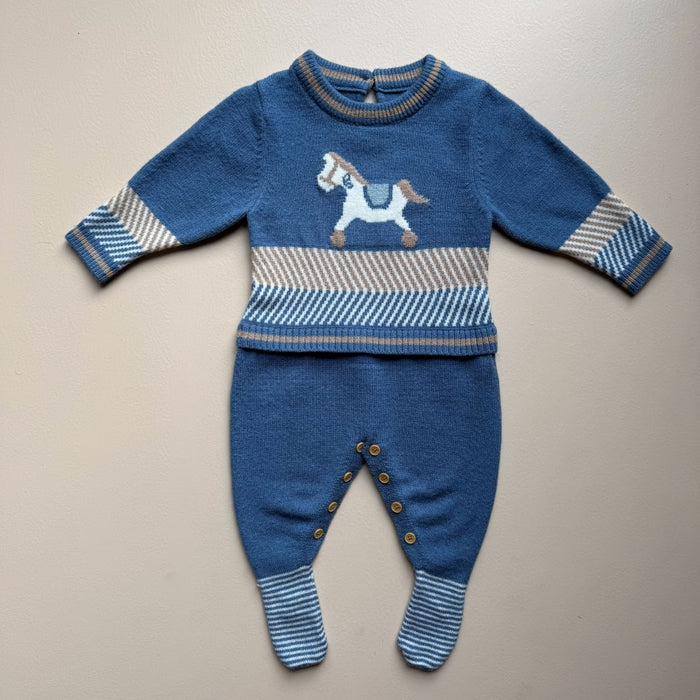 StoryBook Horse Knit Romper