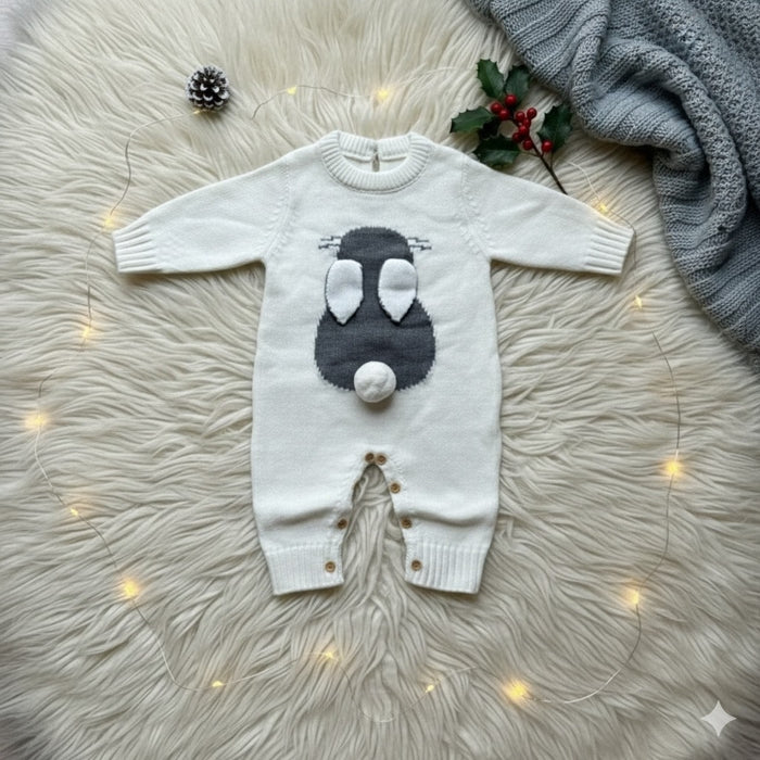 Ivory Moon Bunny Knit Jumpsuit