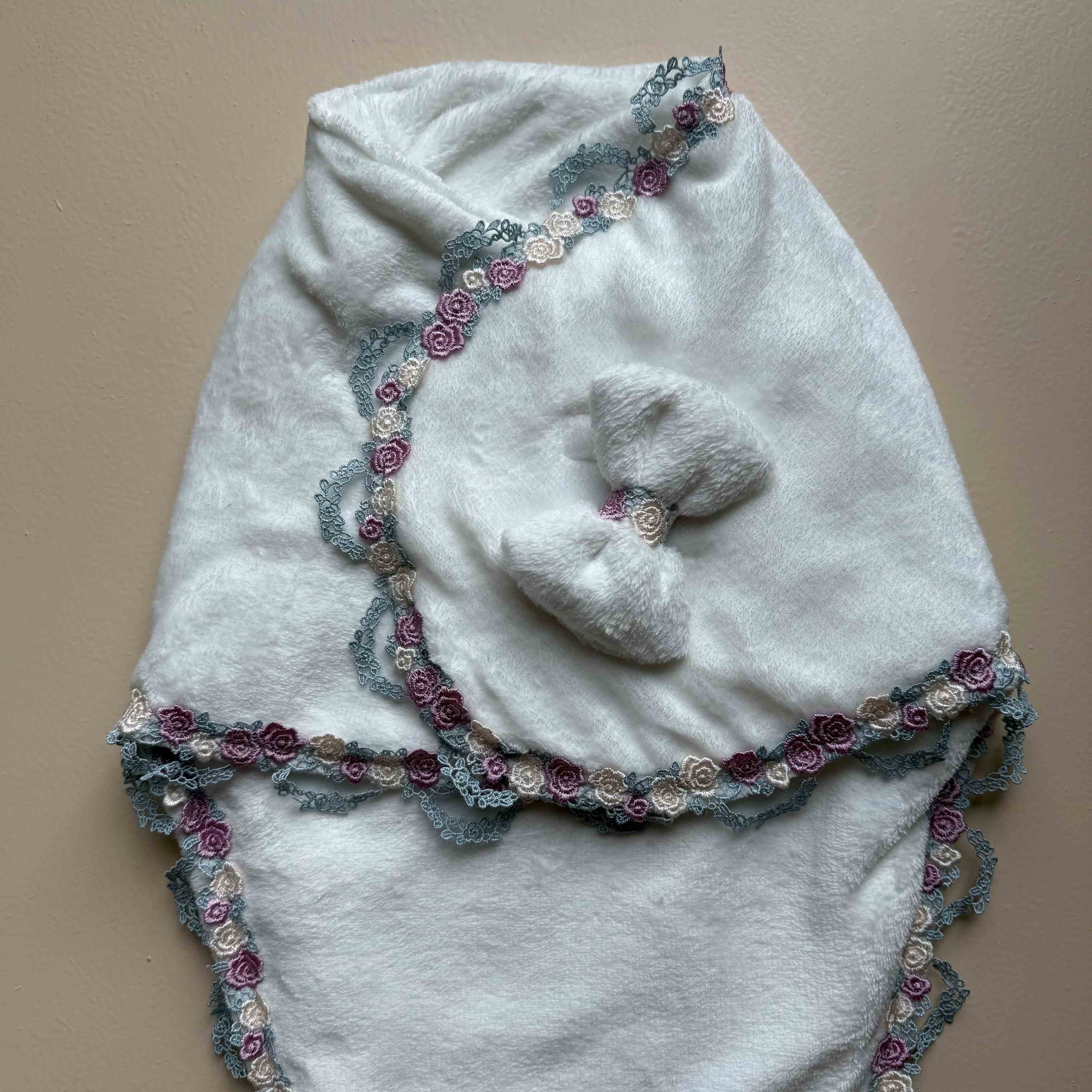 Ivory Lumière French Lace Swaddle Set