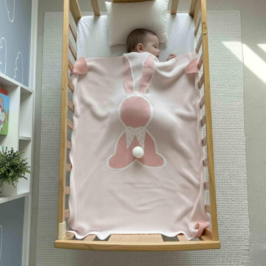 CuddleTail Pink Bunny Blanket