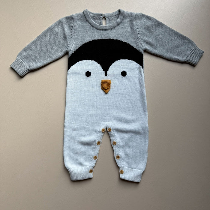 Penguin Cozy Knit Romper