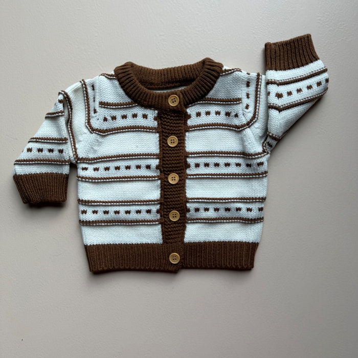 Cocoa Heritage Knit Cardigan & Jumpsuit Set