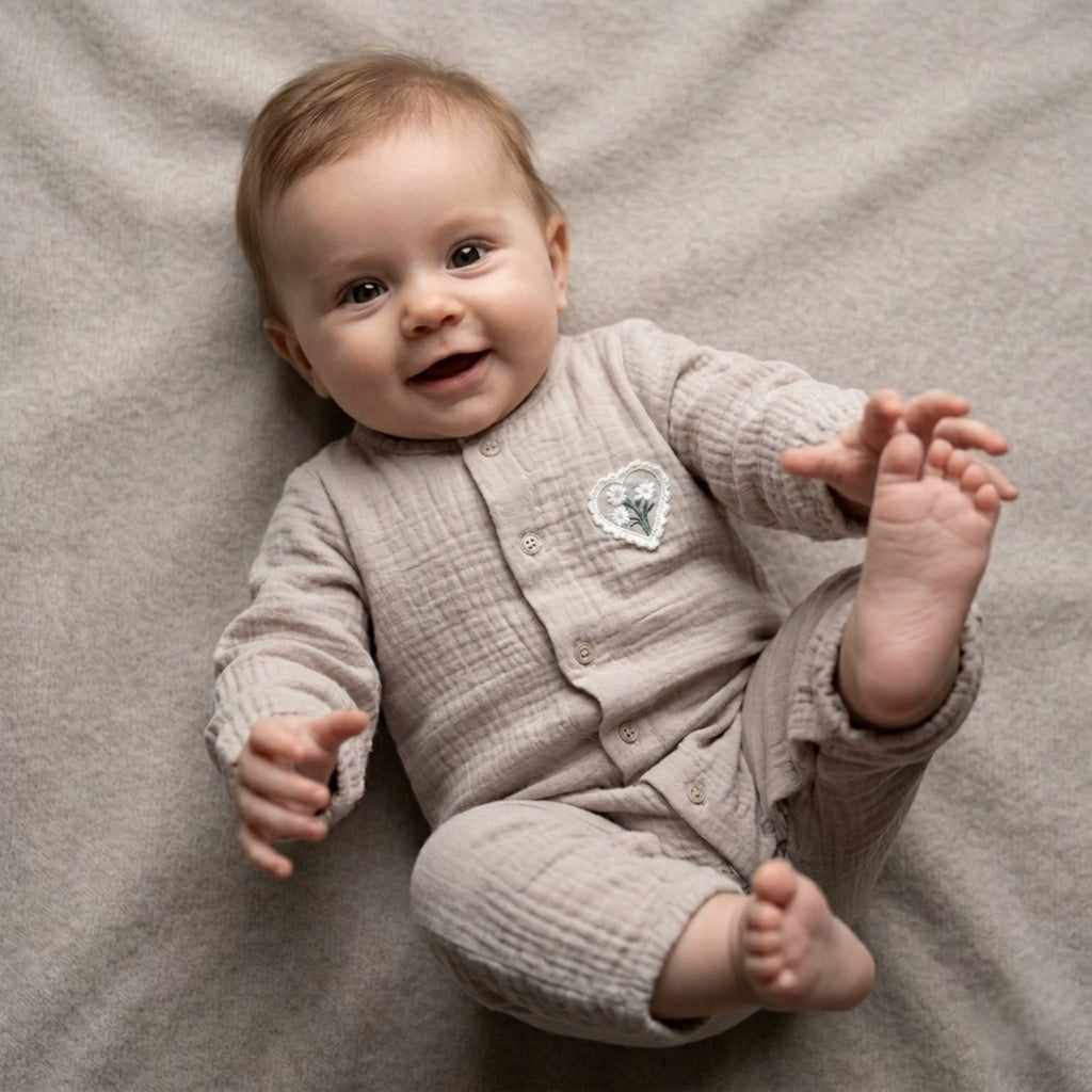 Baby Aroosa Fleur-Heart  Romper