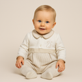 Beige Bunny Love Baby Romper
