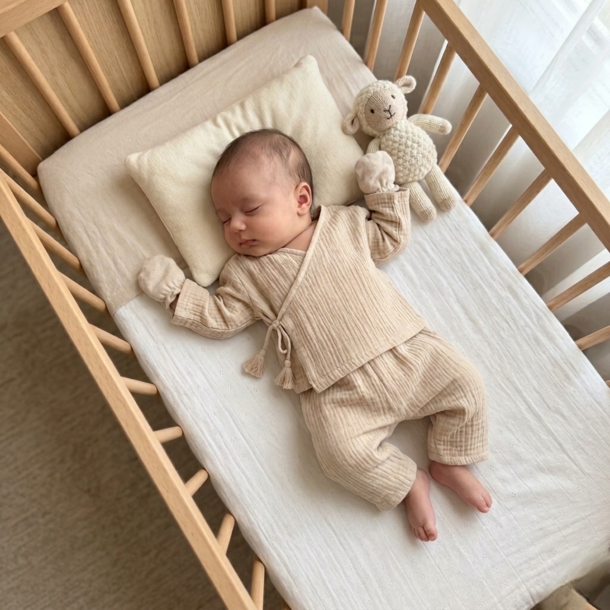 Beige Cloud Muslin Set