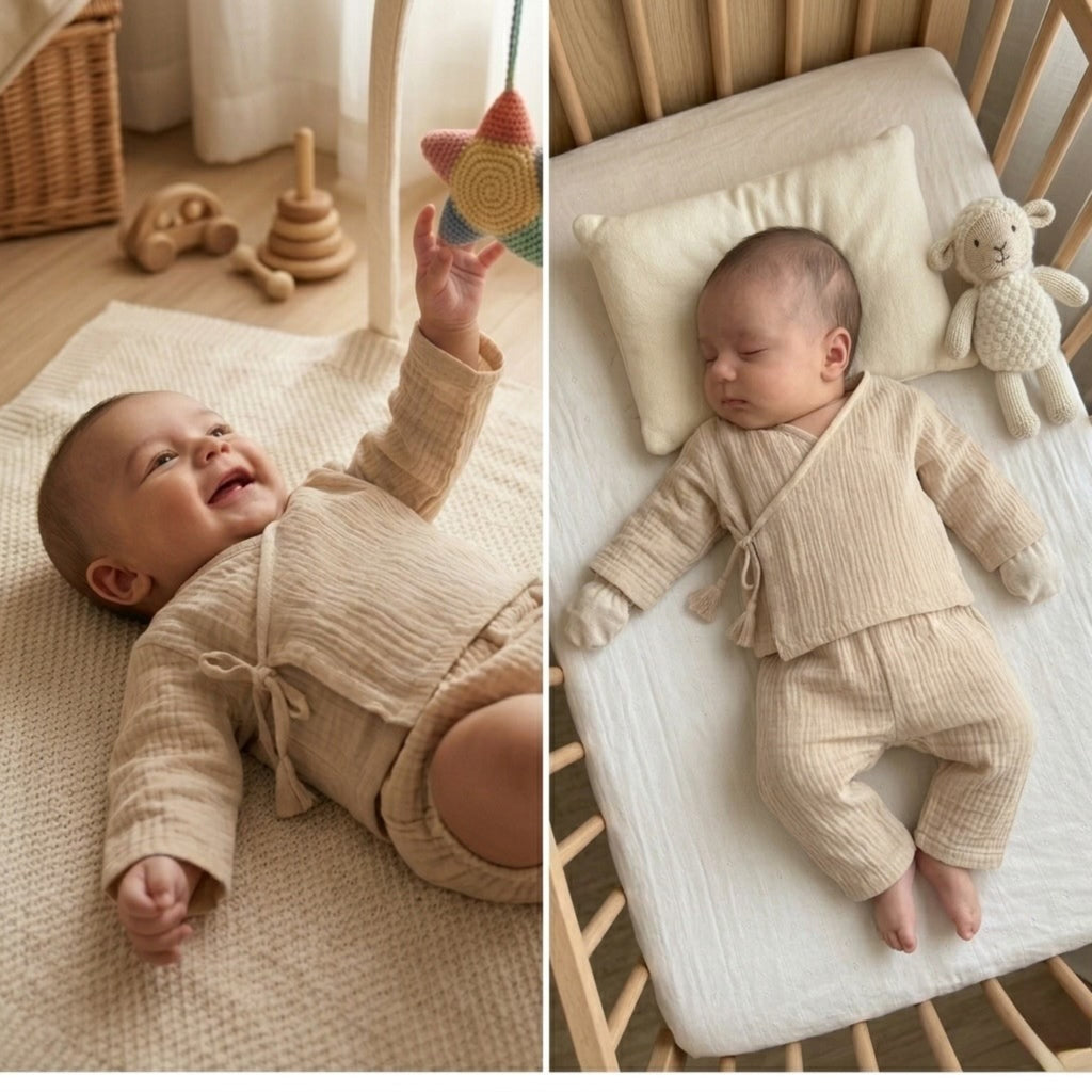 Beige Cloud Muslin Set