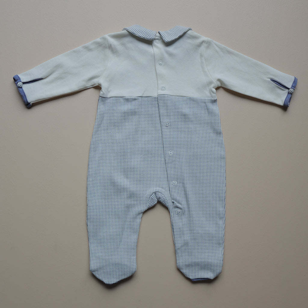 Blue Bunny Love Baby Romper