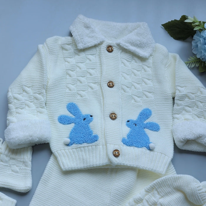 Blue Bunny Woolen Baby Set