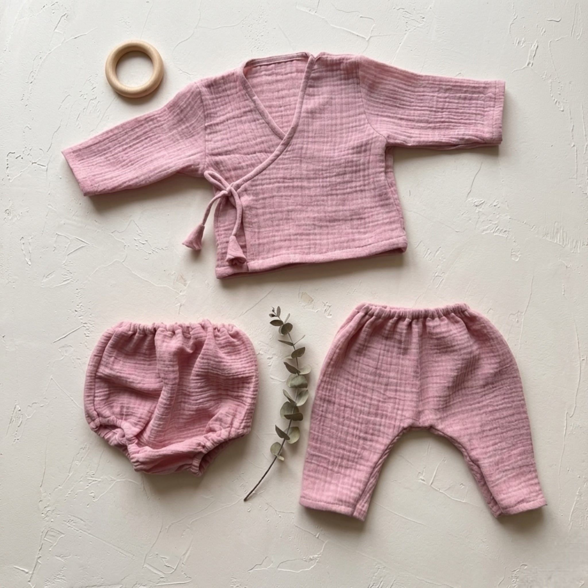 Blush Petal Muslin Set