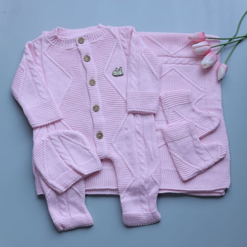 Blush Whispers Knitted Winter Set