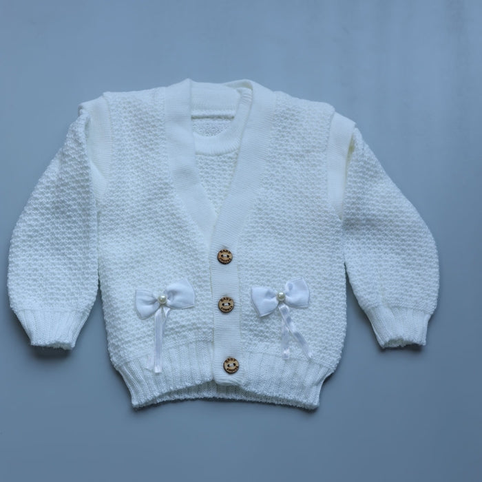 Bow Charm Knitted Baby Winter Set