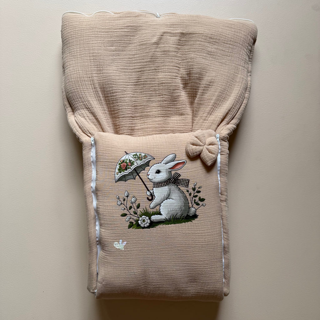 Bunny Beige Garden Muslin Sleeping Bag