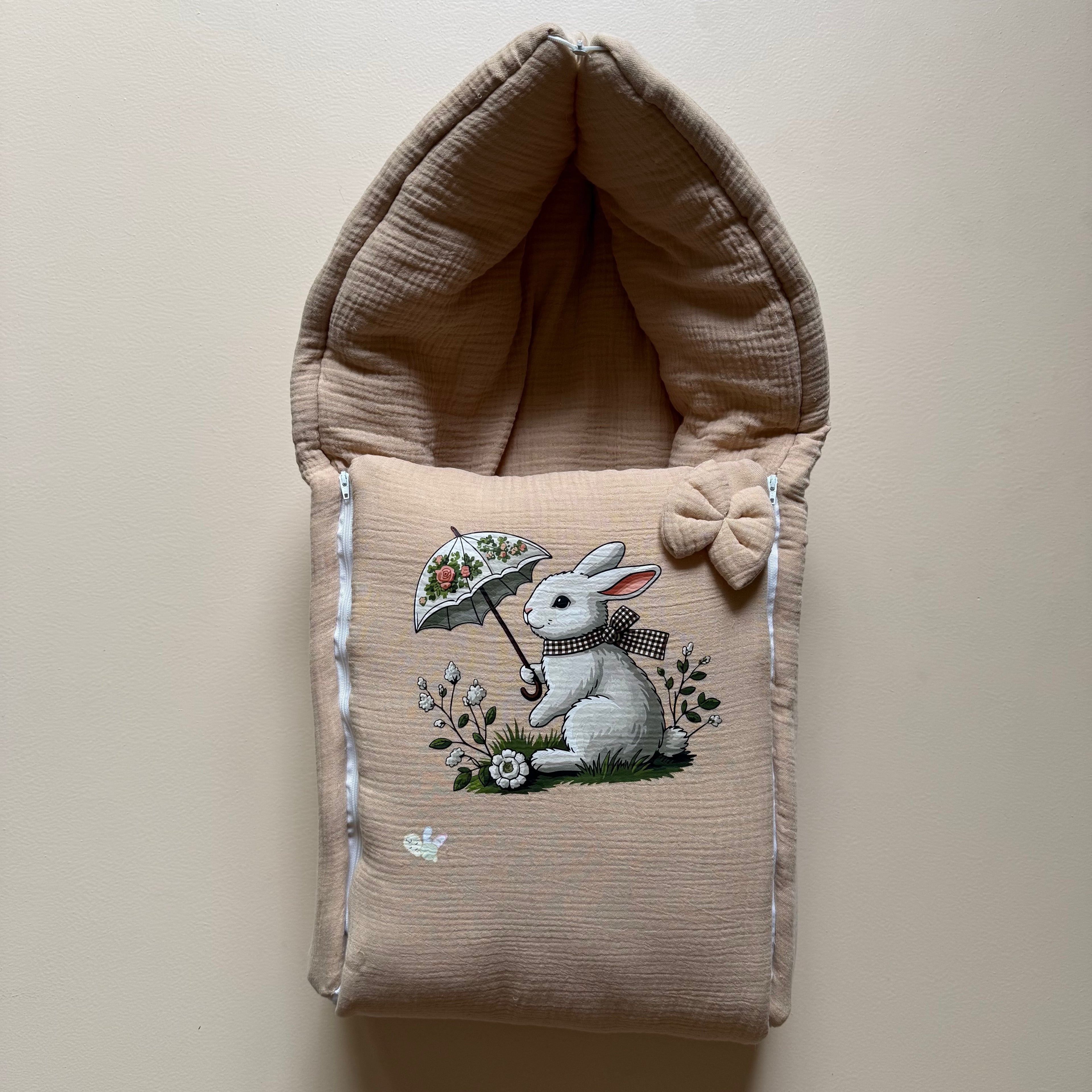 Bunny Beige Garden Muslin Sleeping Bag