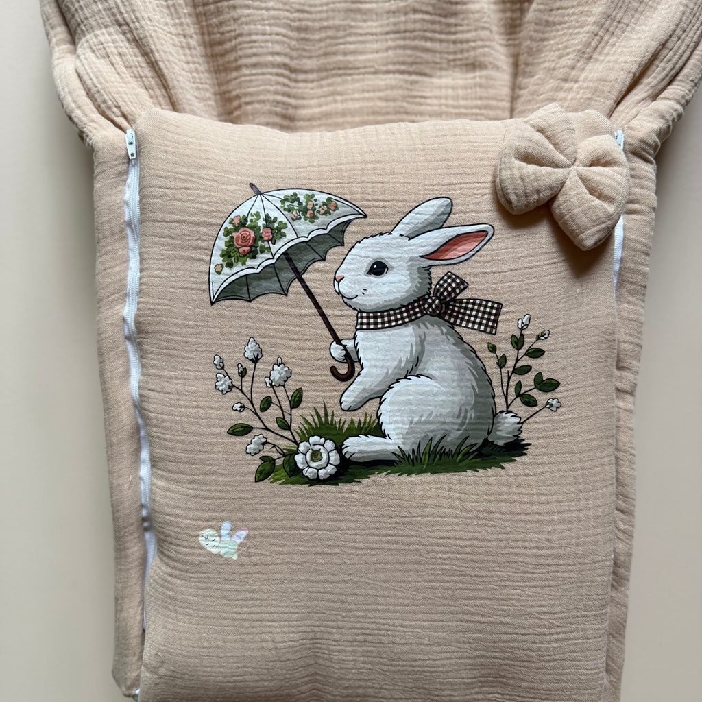 Bunny Beige Garden Muslin Sleeping Bag