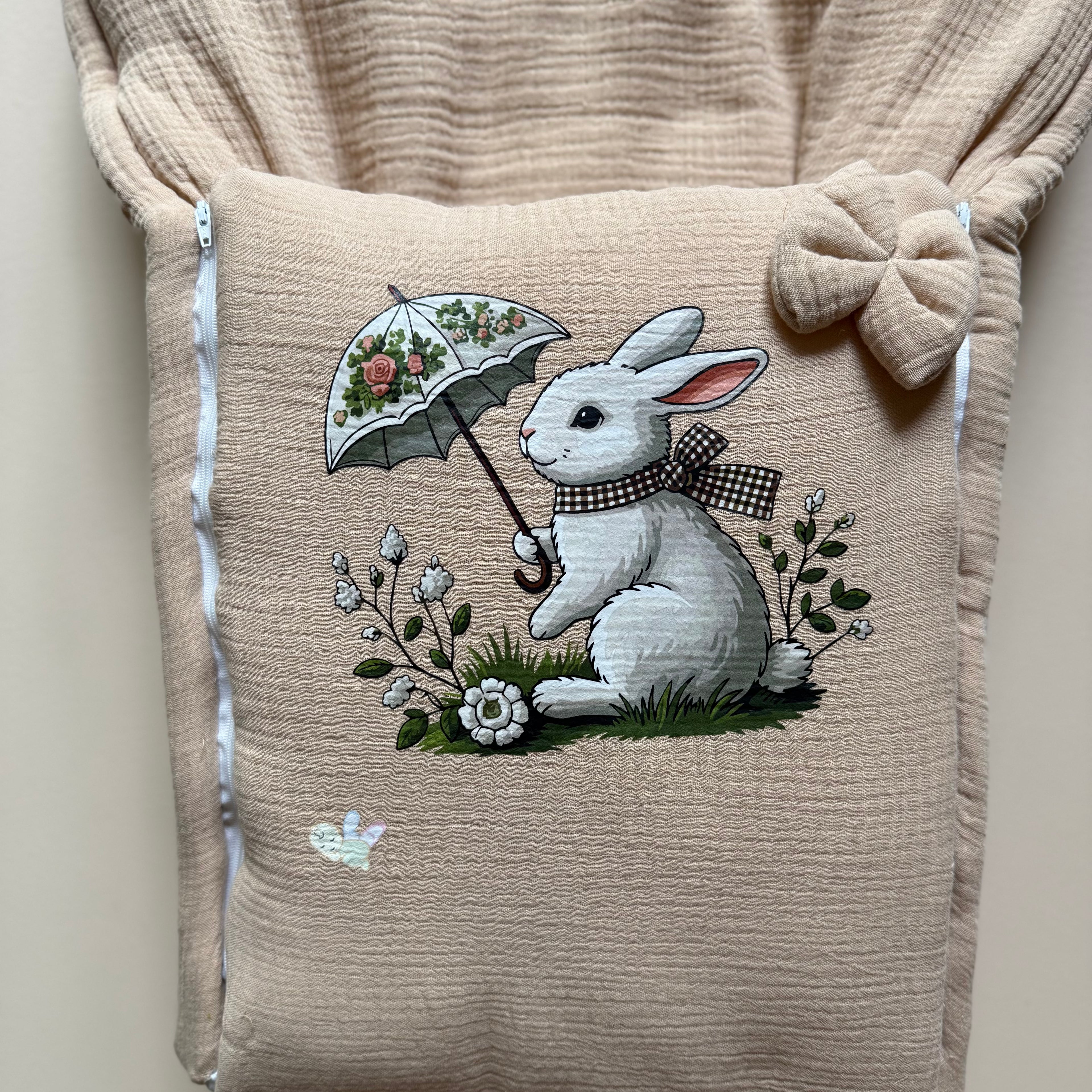 Bunny Beige Garden Muslin Sleeping Bag