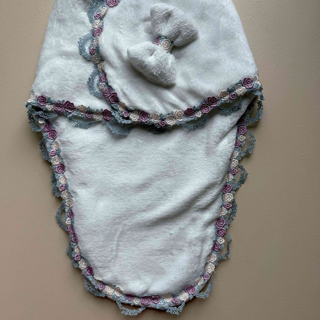 Ivory Lumière French Lace Swaddle Set