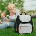 Monochrome Quilted Comfort Diaper Bag