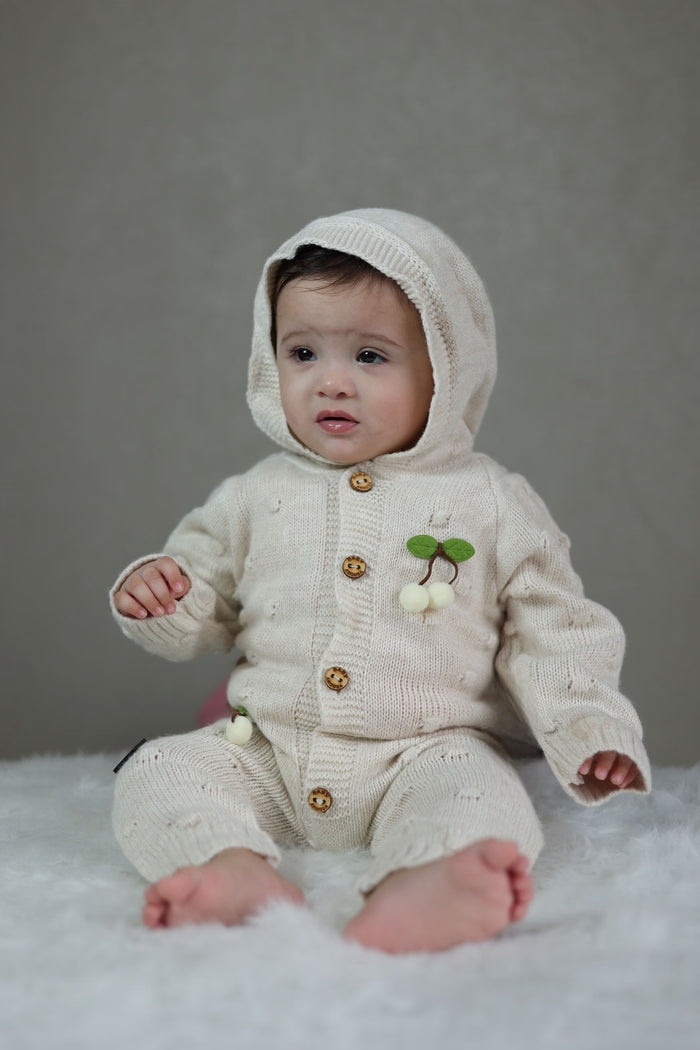 Caramel Cherry Knitted Winter Jumpsuit