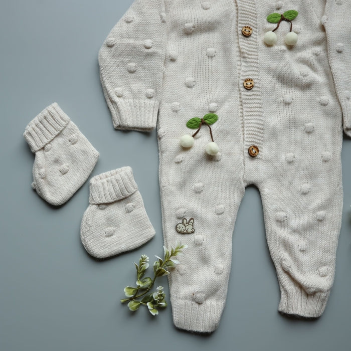Caramel Cherry Knitted Winter Jumpsuit