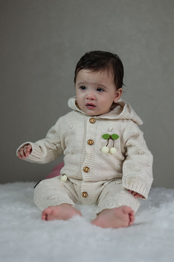 Caramel Cherry Knitted Winter Jumpsuit