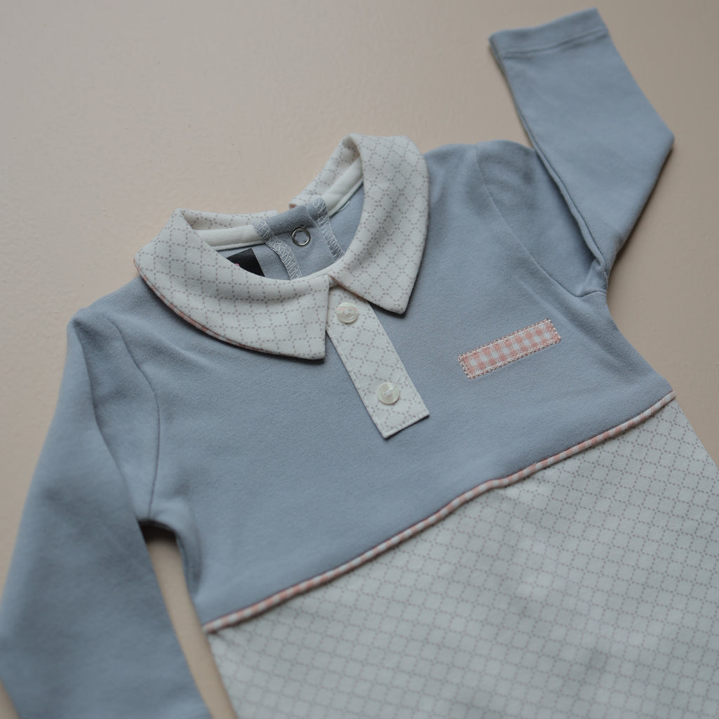 Classic Collar Charm Baby Romper
