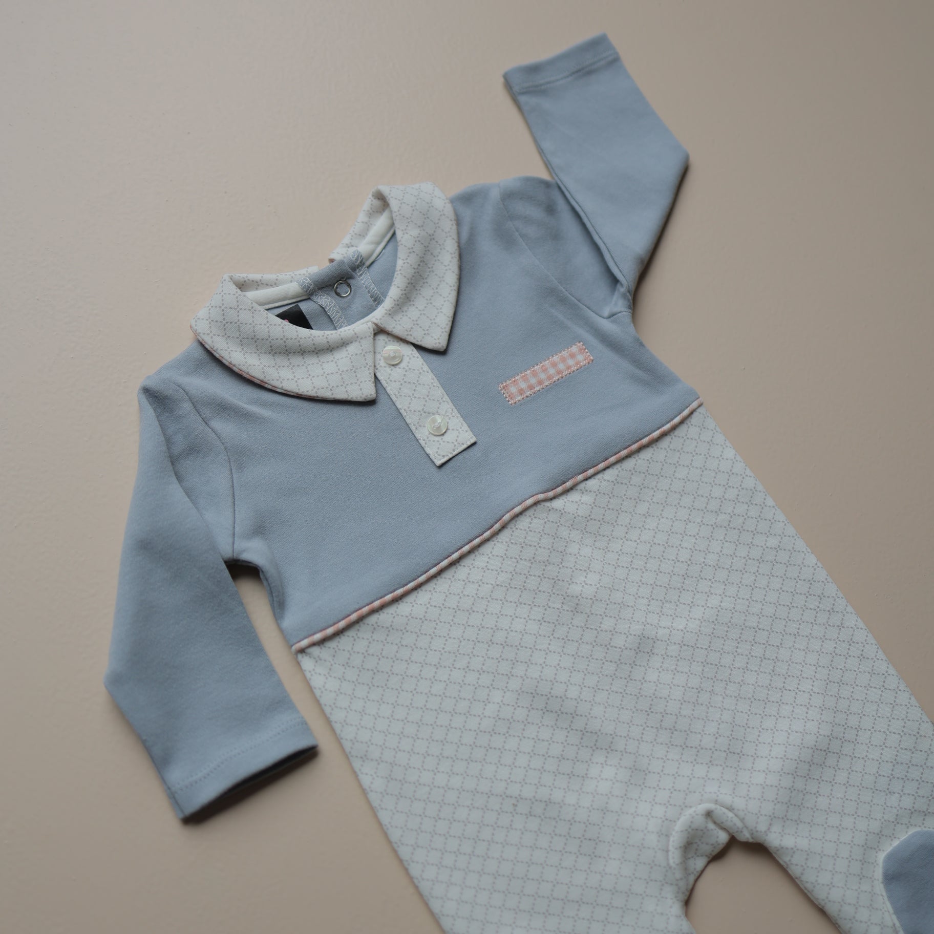 Classic Collar Charm Baby Romper
