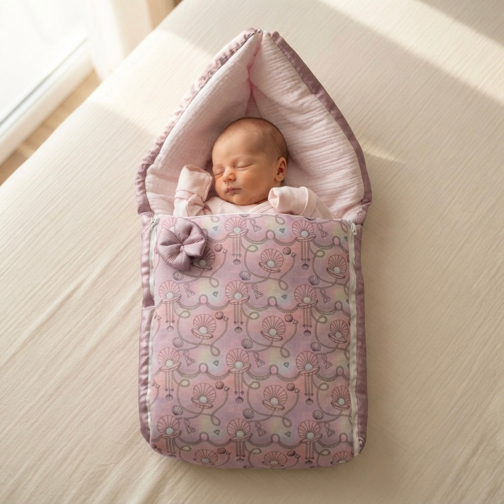 Coquillage Rosé Luxury Baby Sleeping Bag