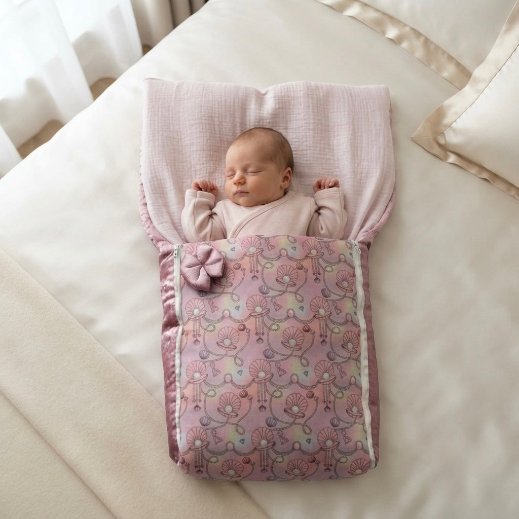 Coquillage Rosé Luxury Baby Sleeping Bag