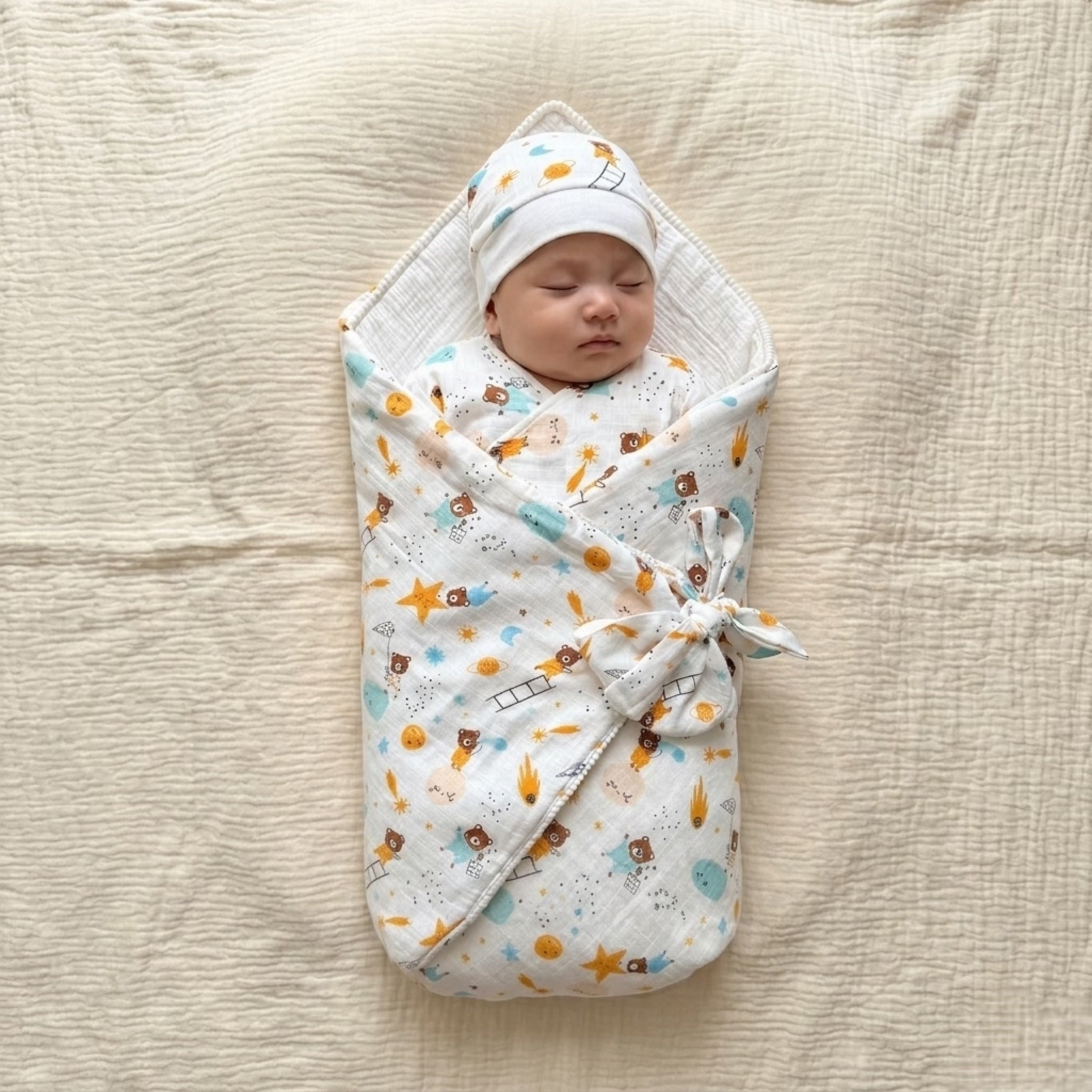 Cosmic Cuddles – 5 Piece Muslin Newborn Set
