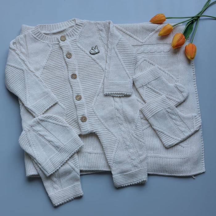 Cozy Sand Knitted Winter Set