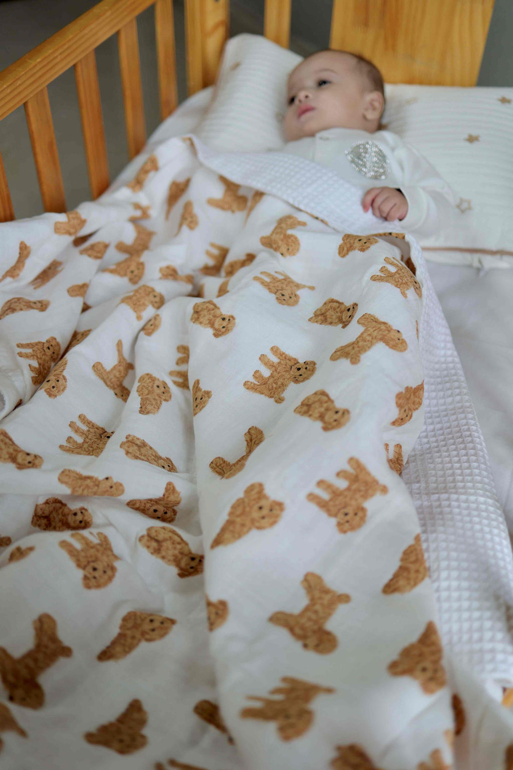 Poodle Playtime Muslin Blanket