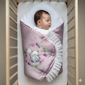 BloomBear Pink Satin Baby Quilt