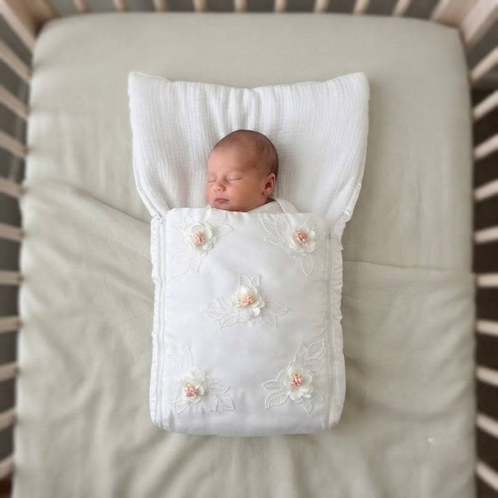 Élan Fleur — Luxe Floral Baby Sleeping Bag
