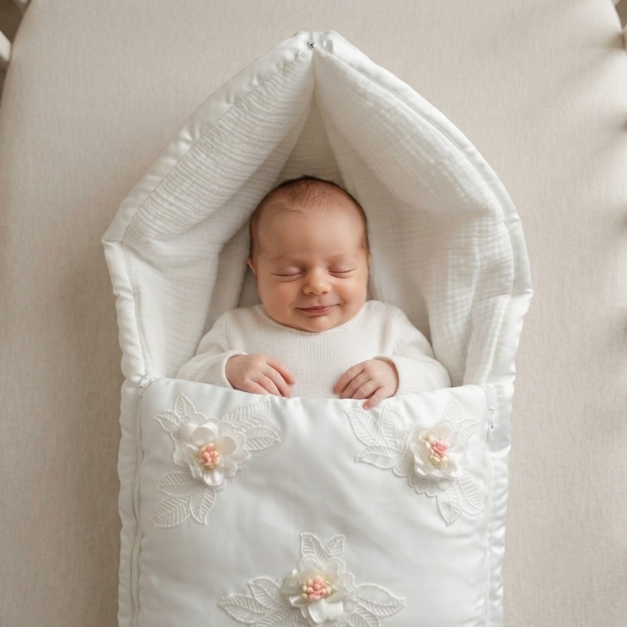 Élan Fleur — Luxe Floral Baby Sleeping Bag