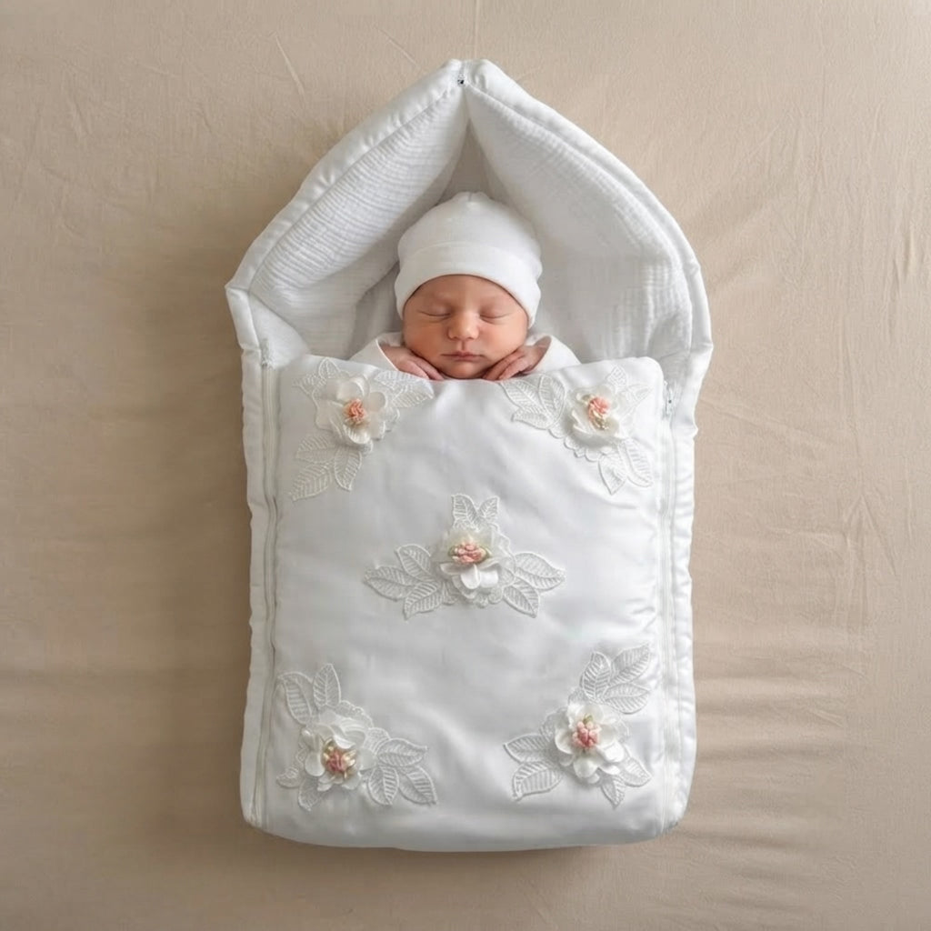 Élan Fleur — Luxe Floral Baby Sleeping Bag