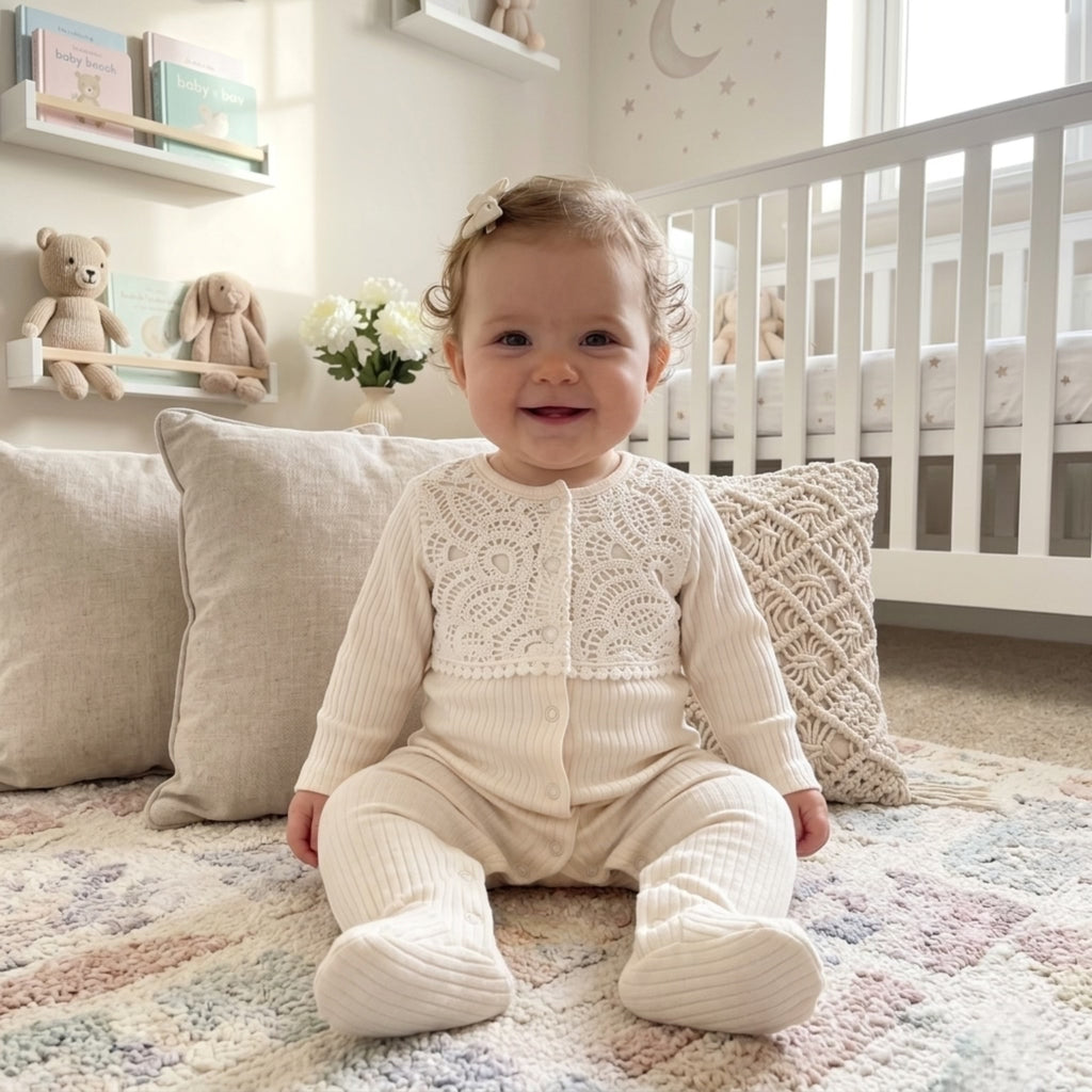 Élise Héritage Lace Knit Romper
