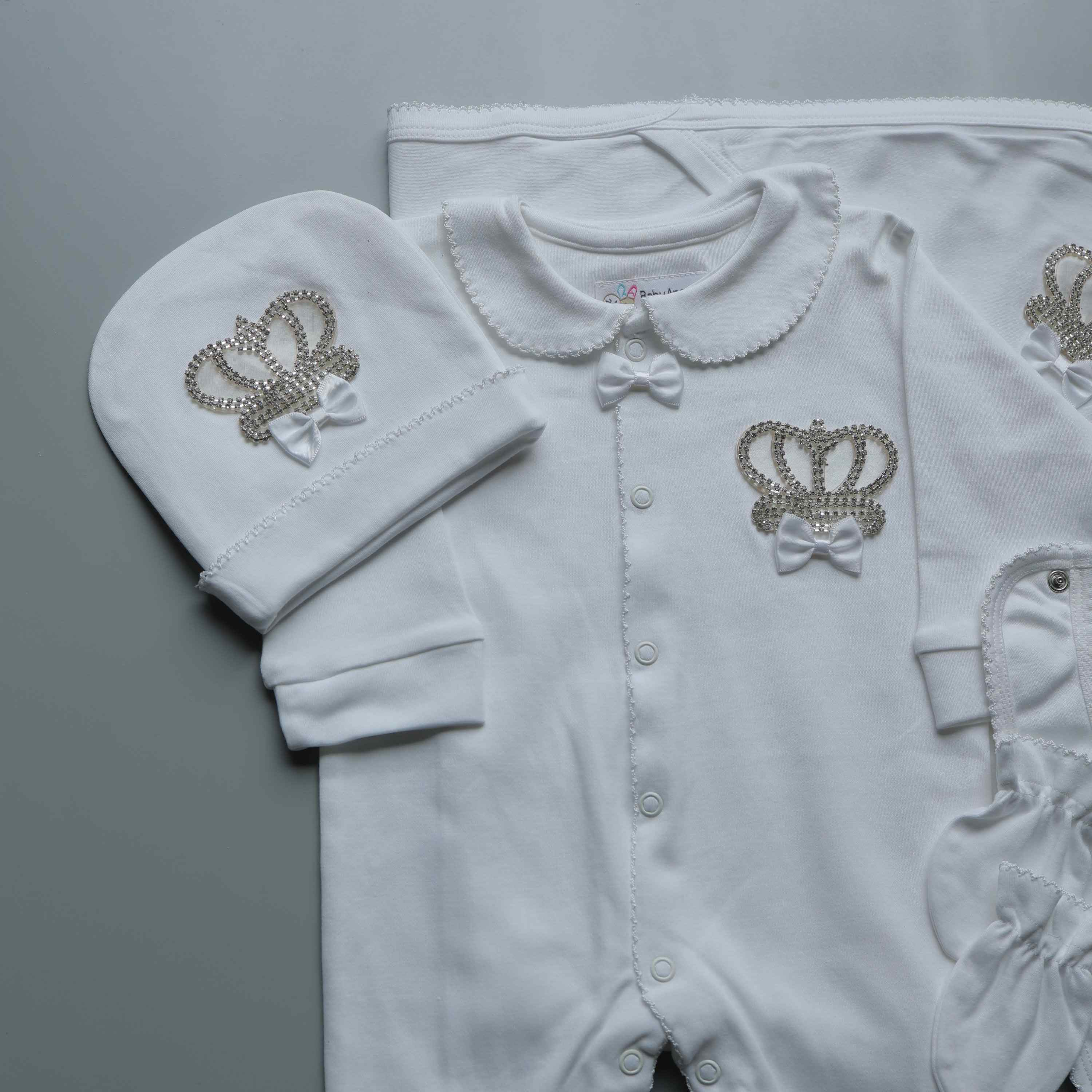 Feather Crown Romper Set