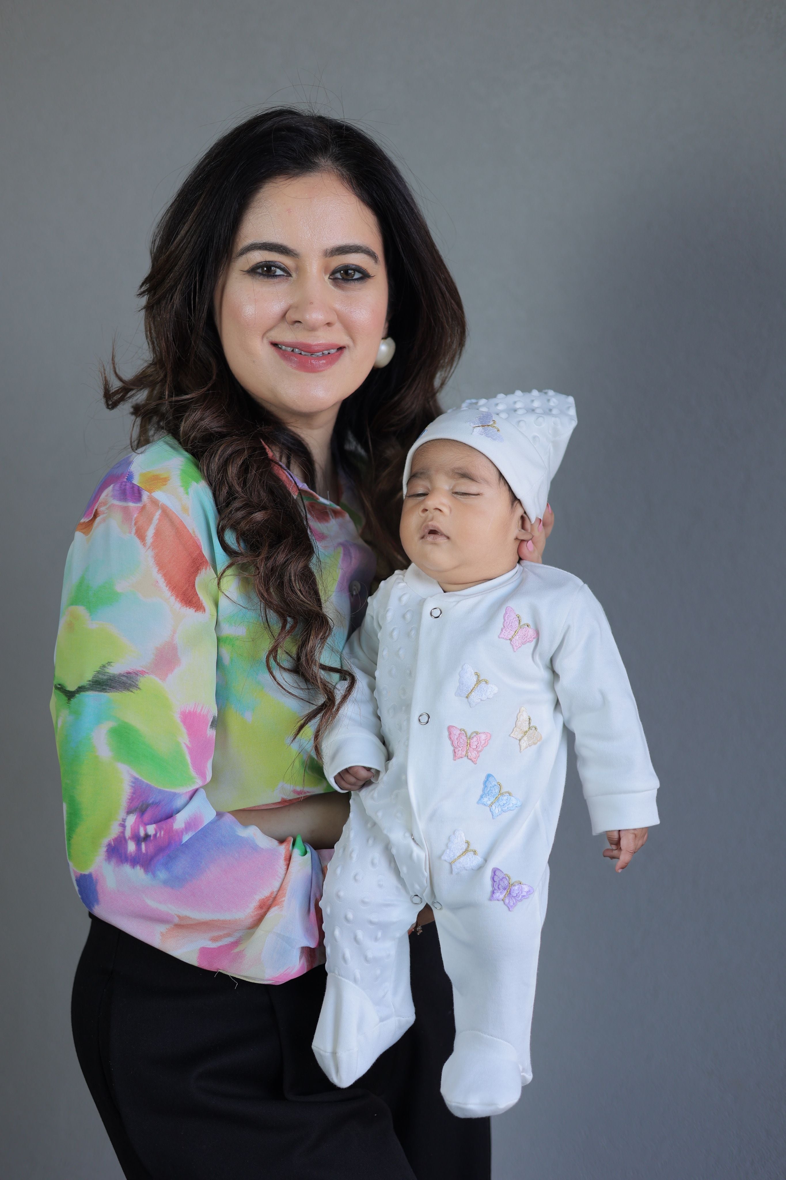 White Monarch Romper Set