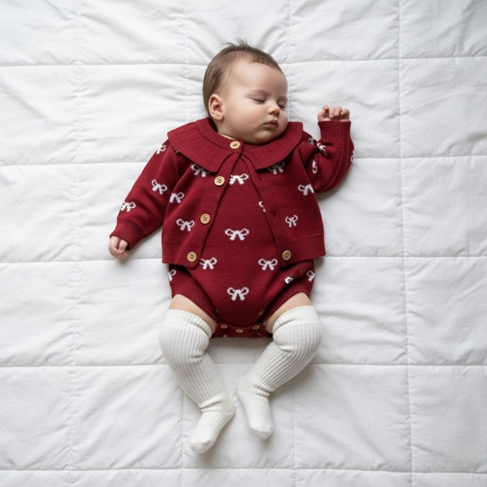 Rouge Bow Heirloom Knit Co-Ord Set