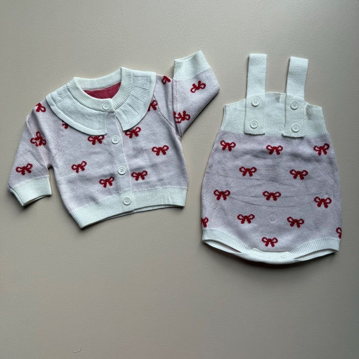 Petite Bow Heirloom Knit Co-Ord Set